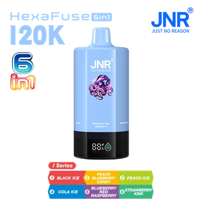 Jnr Hexafuse 6 in 1 120k pakartotinai užpildomas vienkartinis vape