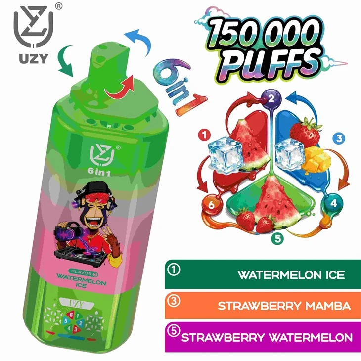 UZY 150K Puffs 6 in 1 Disposable Vape Hot Selling